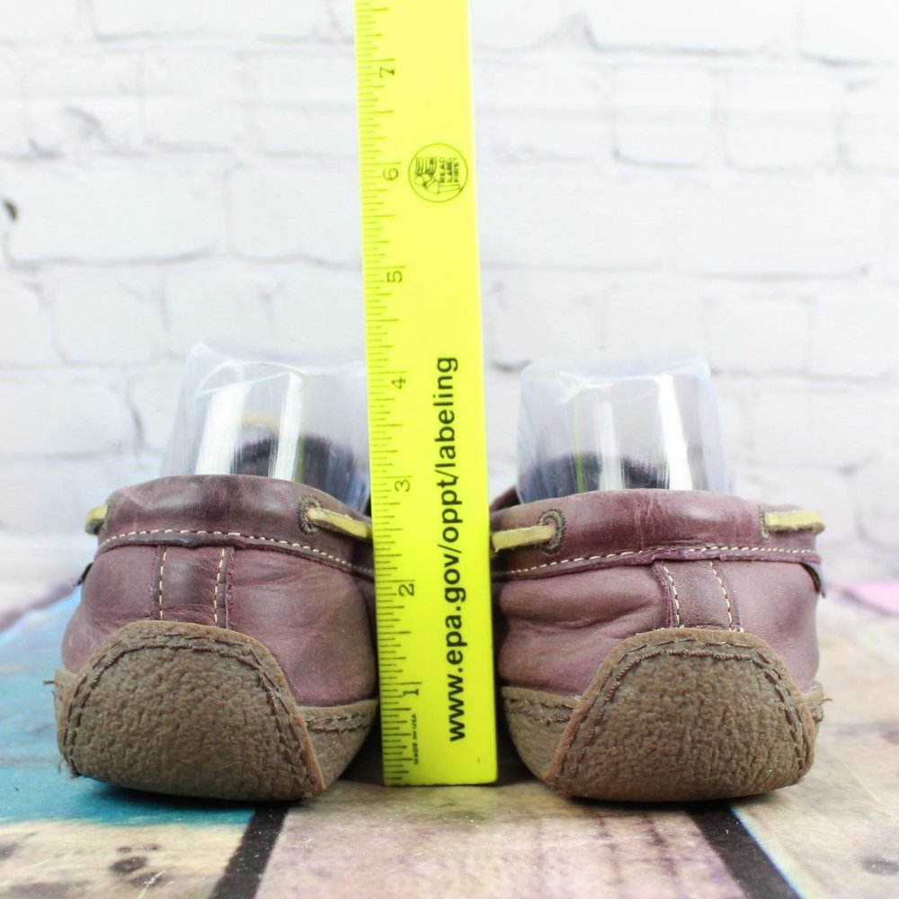 LL Bean Handsewn Purple Leather Flannel Lined Moccasins Slippers 10 M - Picture 8 of 9